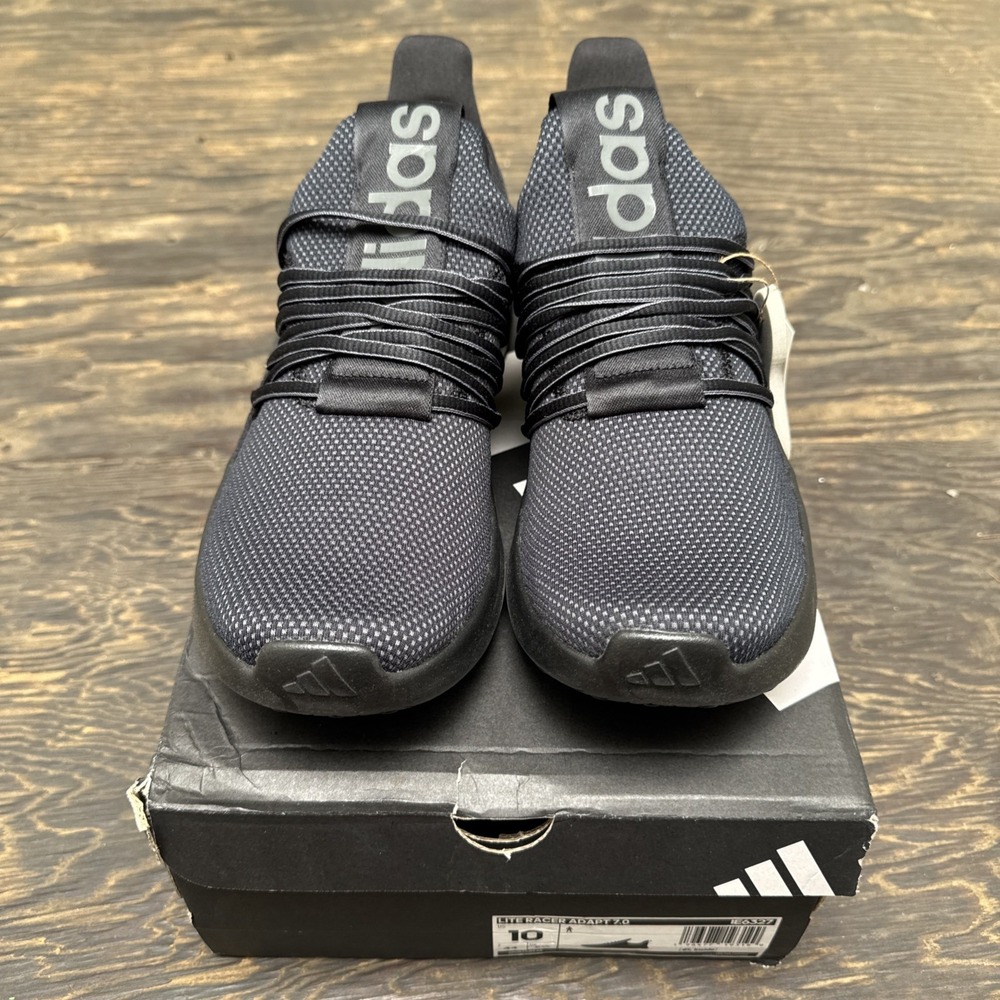 Size 10 - adidas Lite Racer Adapt 7.0 Black Grey IE6327